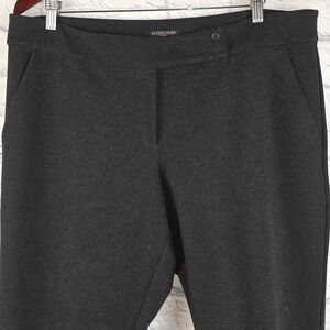 Eileen Fisher Woman Charcoal Grey Ponte Tapered Trousers Pants‎ Size 16W 38X28